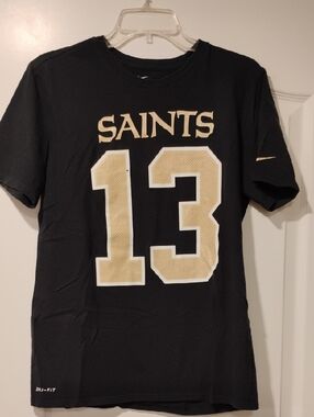 Nike Black and Gold Saints #13 Men’s Shirt